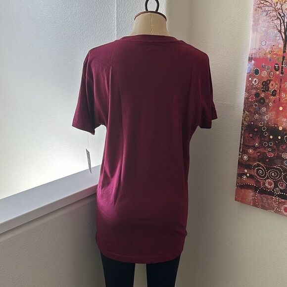 Young & Reckless Graphic Short Sleeve Cotton T-Shirt Maroon Size M - Picture 3 of 4